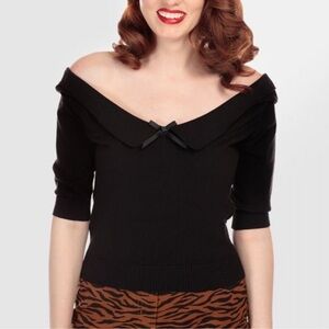 NWT Collectif Babette Jumper Sweater Pinup Navy Blue, Medium